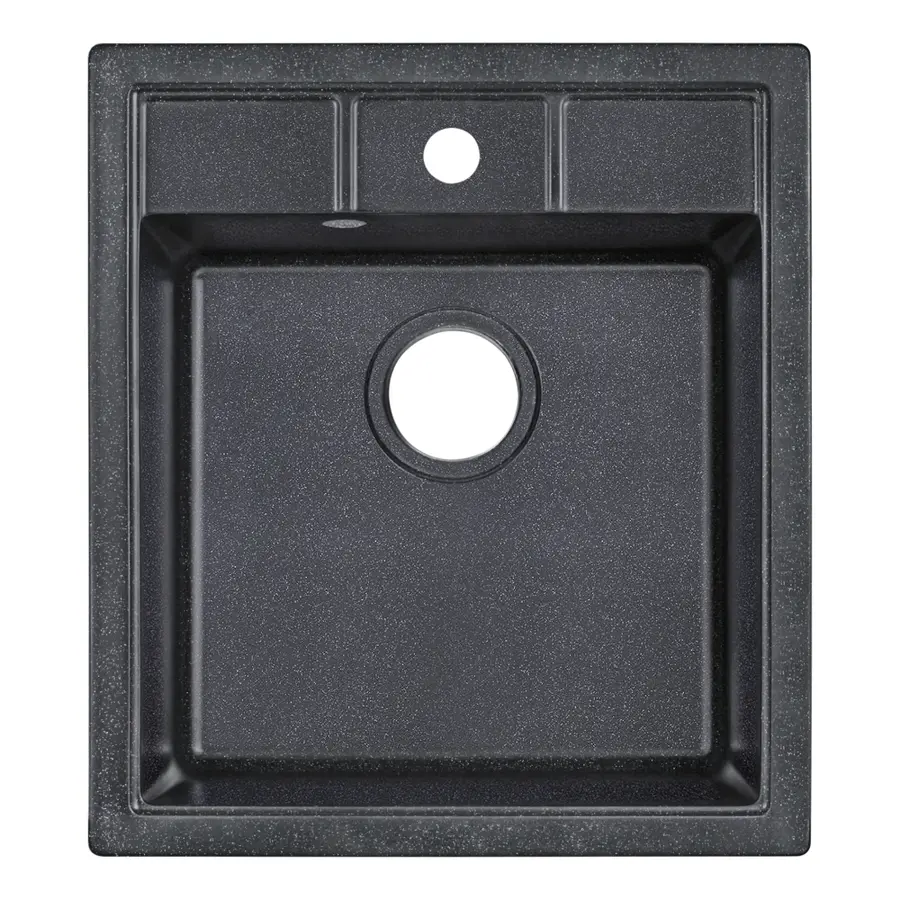 Кухонна гранітна мийка Lidz 460х515/200 BLA-03 (LIDZBLA03460515200)