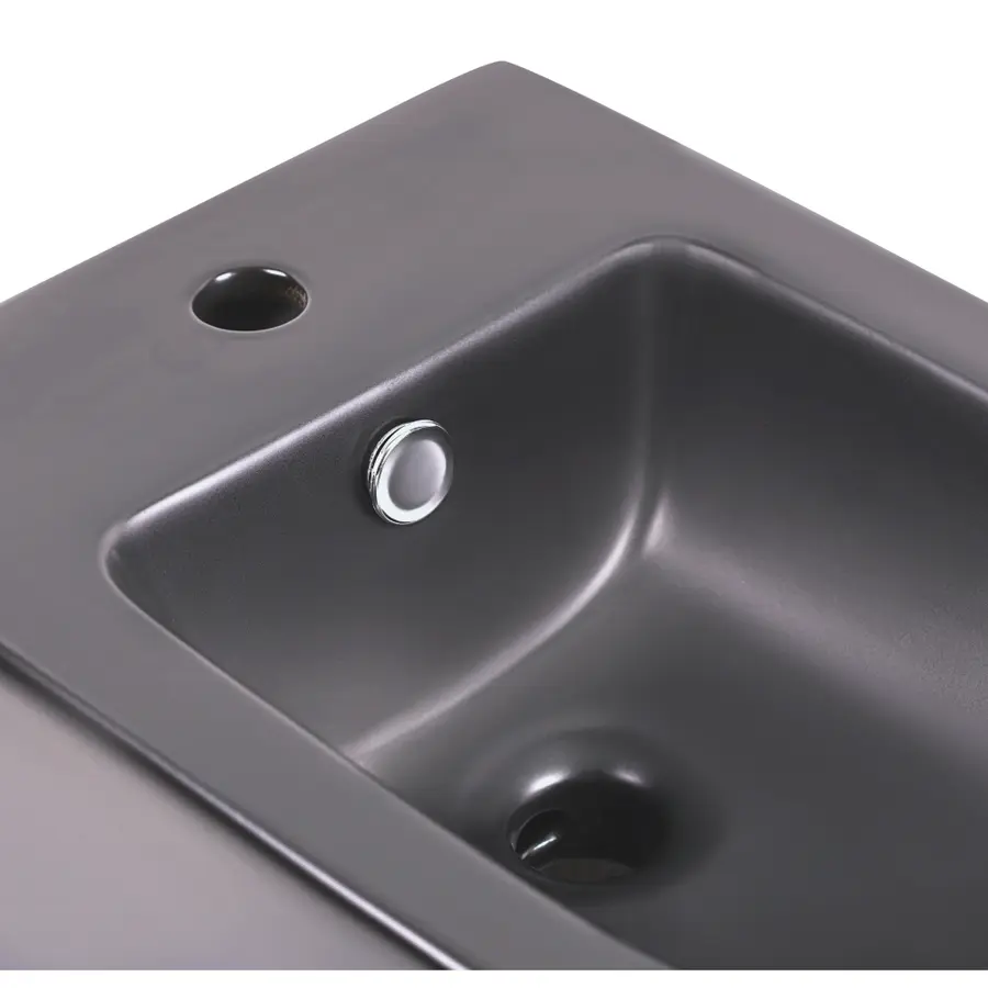 Биде подвесное Qtap Tern 485x345x330 Matt black QT1755052FMB