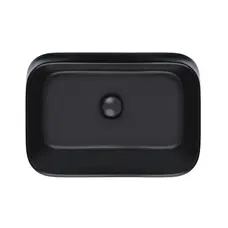 Раковина-чаша чорна Qtap Scorpio 550х390х120 Matt black з донним клапаном QT14112243MB