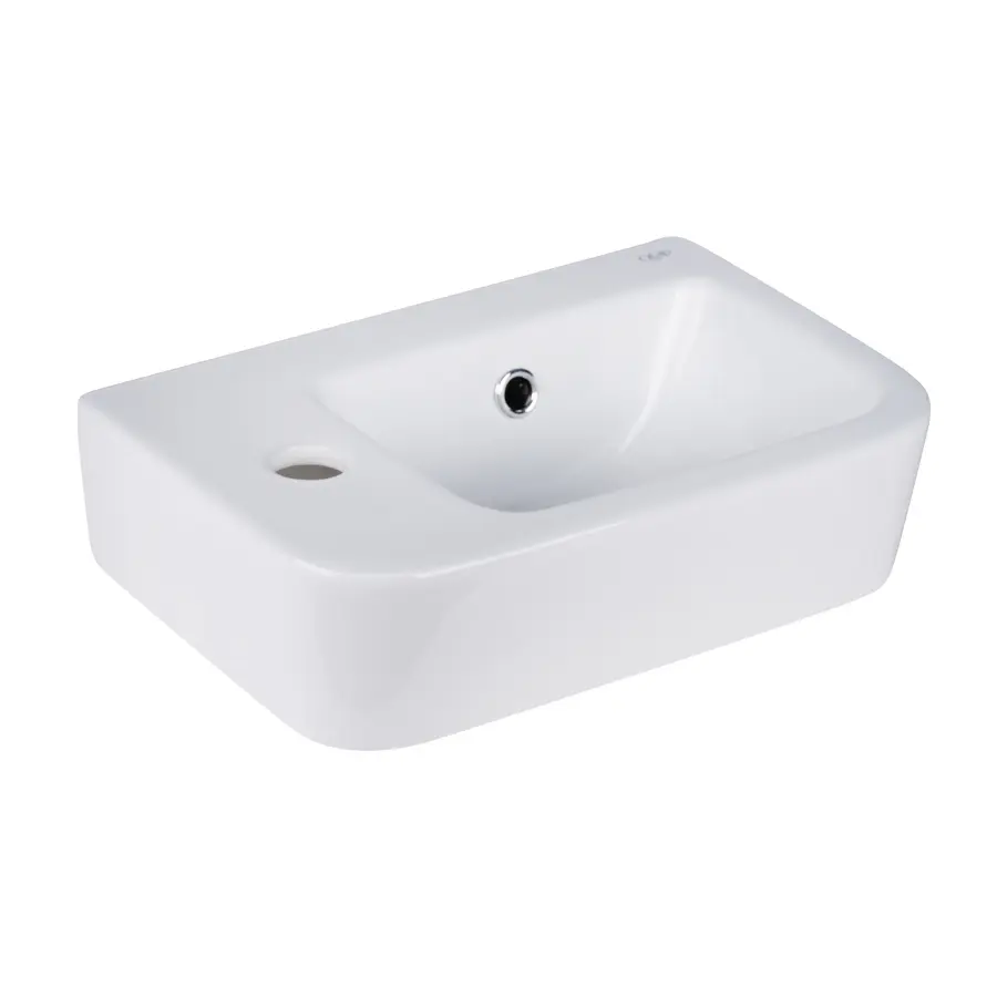 Раковина Qtap Tern 375х245х135 White з донним клапаном QT171110100LW