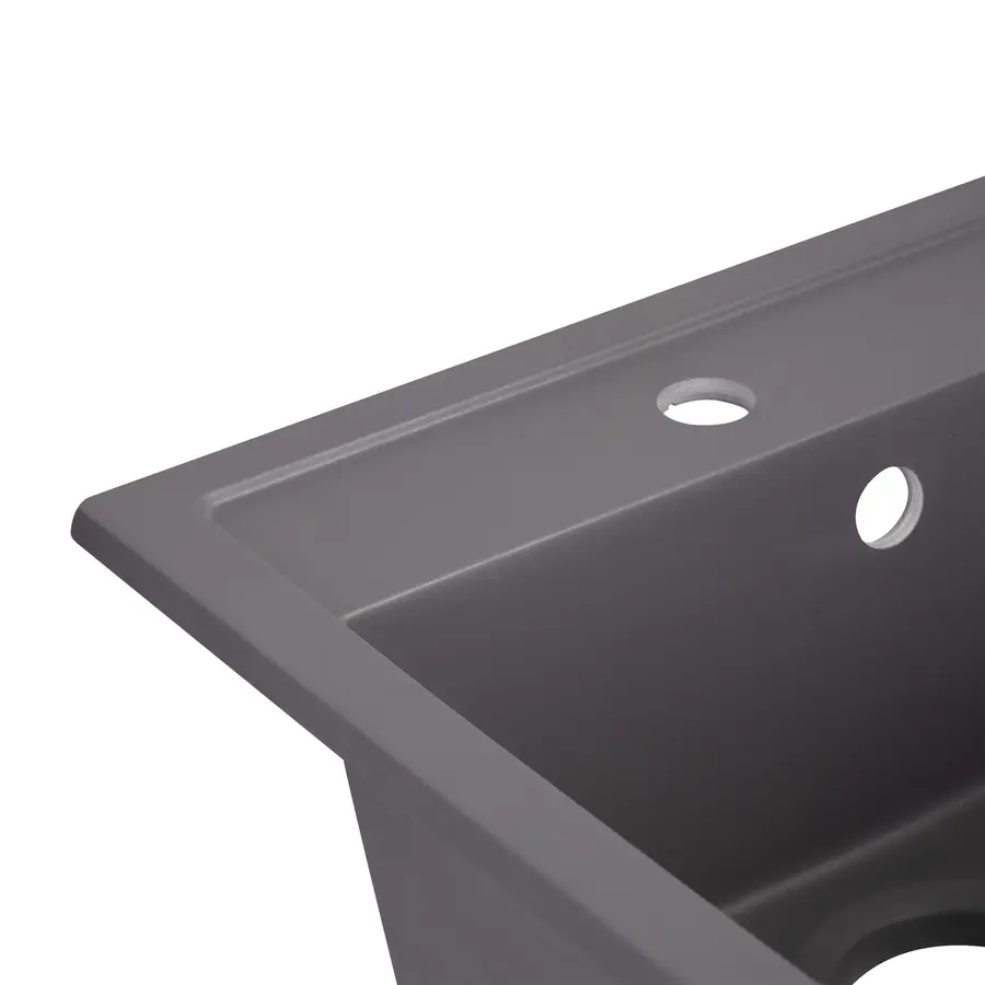 Кухонна гранітна мийка Qtap CS 5046 Grey (QT5046GRE471)