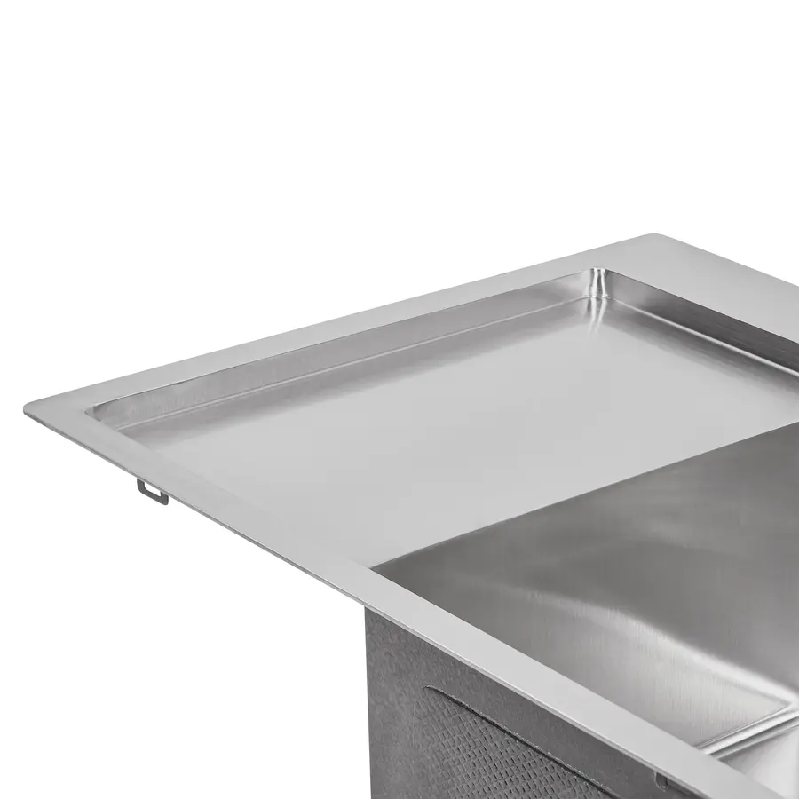 Кухонна мийка Lidz H6350R 3.0/0.8 мм Brush + сушарка + дозатор для миючого засобу