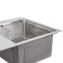 Кухонна мийка Lidz H6350R 3.0/0.8 мм Brush + сушарка + дозатор для миючого засобу