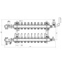 Колекторна група Icma 3/4" 10 виходів, з витратоміром №A2K013