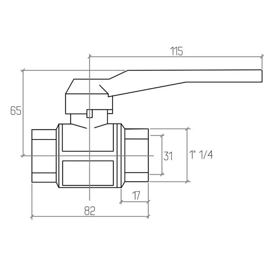 Кран кульовий Rastelli Goal 1" 1/4 ВР (ручка) Арт. 6