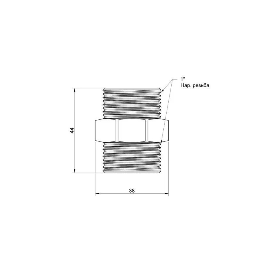 Ніпель Icma 1" ЗР №1210
