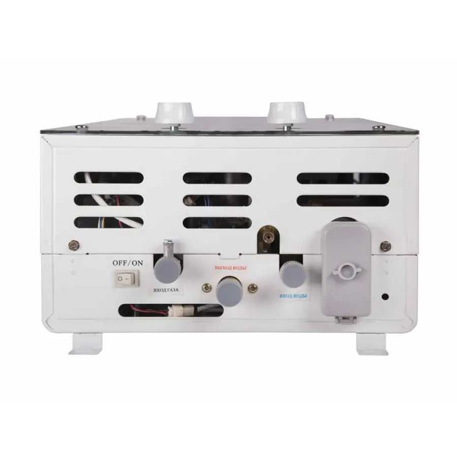 Колонка газова димохідна Thermo Alliance JSD20-10GC 10 л панель скляна з малюнком гори