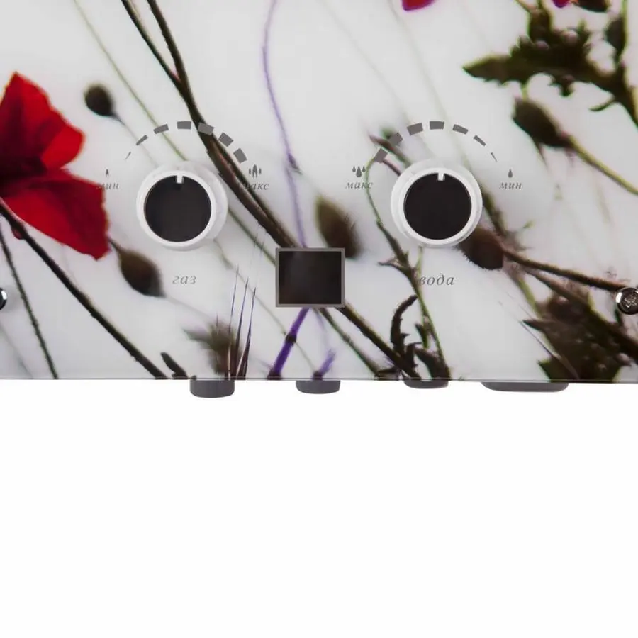 Колонка газова димохідна Thermo Alliance JSD20-10GB 10 л панель скляна з малюнком квіти