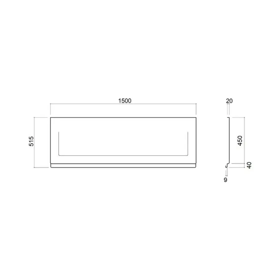 Панель для ванни фронтальна Wave Garda 150