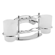 Склянка подвійна Lidz (CRM) 114.08.11 з тримачем зубних щіток