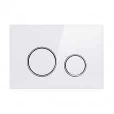 Qtap Nest Муляж Клавіша кругла White/Chrome ring 150х220х13mm
