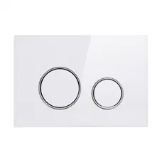 Qtap Nest Муляж Клавіша кругла White/Chrome ring 150х220х13mm