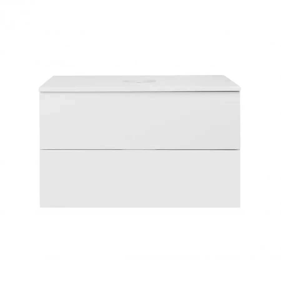 Тумба підвісна Qtap Tern 800х476х469 White зі стільницею QT1779TPL801W