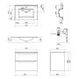 Комплект Qtap Scorpio 710х585х460 Graphite тумба підвісна + раковина урізна QT1472TPВ7023070CG