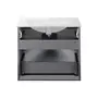 Комплект Qtap Scorpio 710х585х460 Graphite тумба підвісна + раковина урізна QT1472TPВ7023070CG