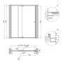 Душові двері в нішу Qtap Pisces WHI2013-14.CP5 130-140x185 см, скло Pattern 5 мм