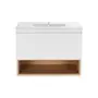 Комплект Qtap Robin 800х580х437 White/Whitish oak тумба підвісна + раковина урізна QT1372TPВ8001WWO