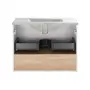Комплект Qtap Robin 800х580х437 White/Whitish oak тумба підвісна + раковина урізна QT1372TPВ8001WWO