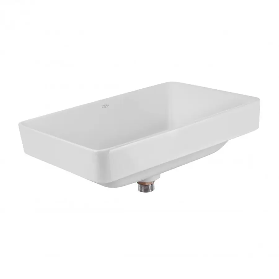 Раковина Qtap Crow 500x350x180 White з донним клапаном QT0511L582W