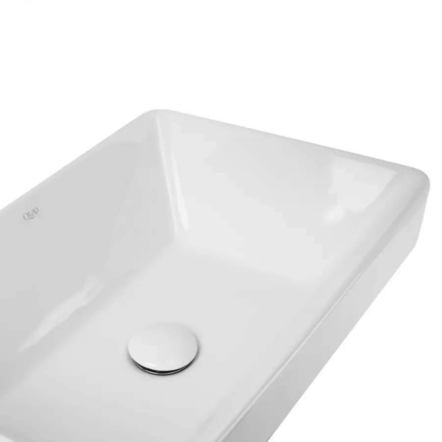 Раковина Qtap Crow 500x350x180 White з донним клапаном QT0511L582W