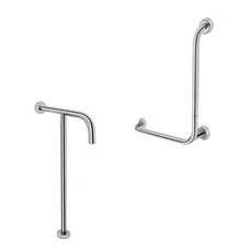 Поручень подвійний для унітаза Qtap Freedom 550х700, 575х575 Chrome QT2291LTW Поручень подвійний для унітаза Qtap Freedom 550х700, 575х575 Chrome QT2291LTW