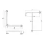 Поручень подвійний для унітаза Qtap Freedom 550х700, 575х575 Chrome QT2291LTW