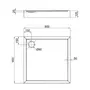 Душовий піддон Qtap Tern 309912C 90x90x12 см + сифон