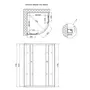 Душова кабіна Lidz Latwa SC90x90.SAT.MID.FR, скло Frost 4 мм без піддона