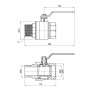 Кран кульовий SD Plus 2" ВЗ для води (важіль) SD605W50