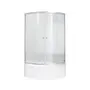 Набір Lidz душова кабіна Wieza SC80x80.SAT.HIGH.L, скло Linie 4 мм + піддон з панеллю Kupala
