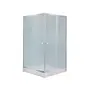 Набір Lidz душова кабіна Wawel SC80x80.SAT.LOW.FR, скло Frost 4 мм + піддон Mazur