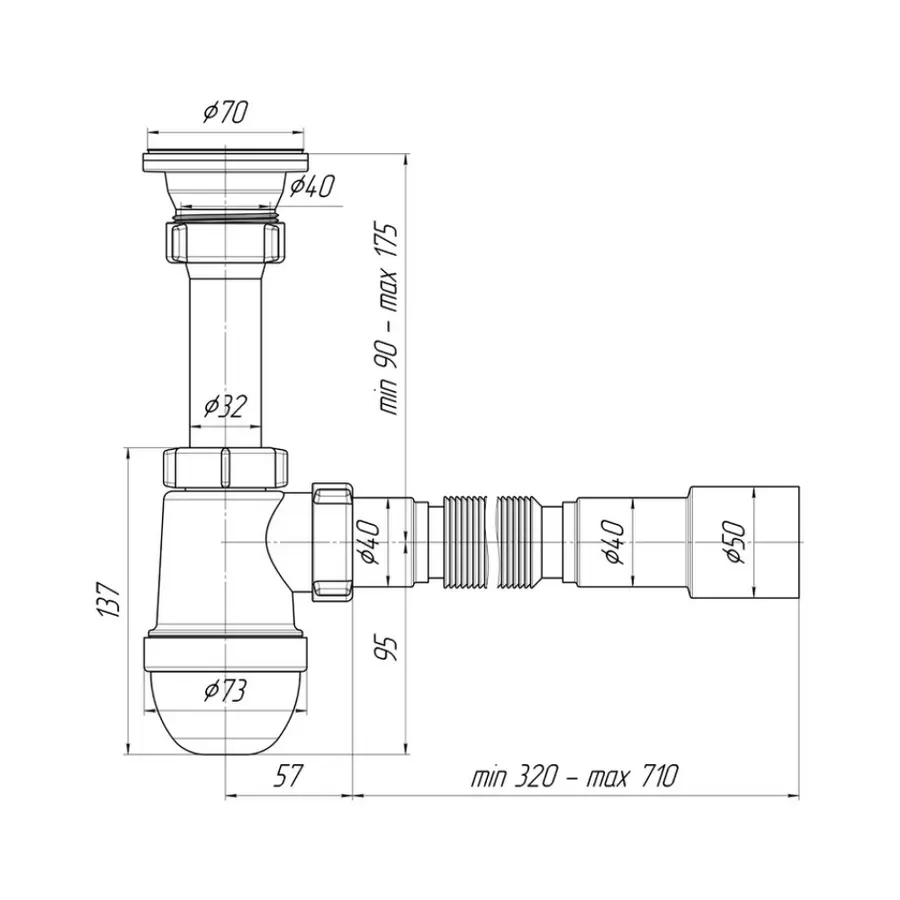 Сифон ANI Plast C0115