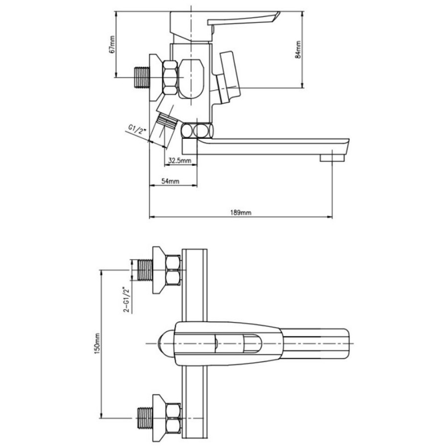 Змішувач для ванни GF (CRM)S-09-005BN