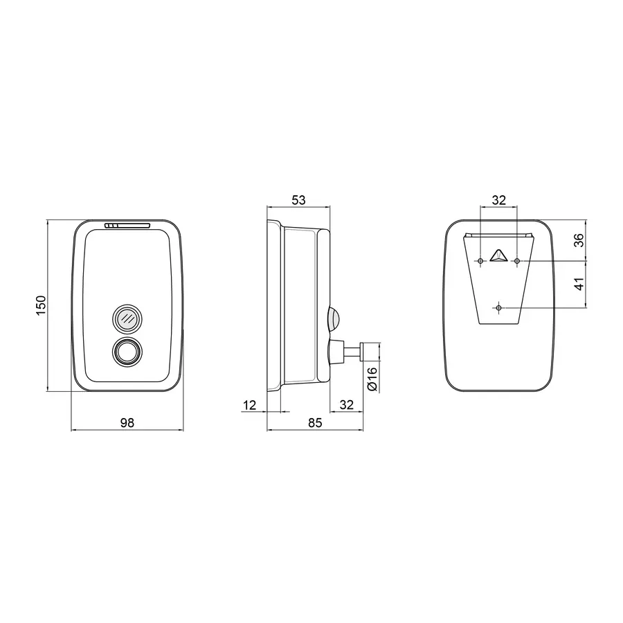 Диспенсер для рідкого мила Lidz (CRM) 121.02.05 500 мл