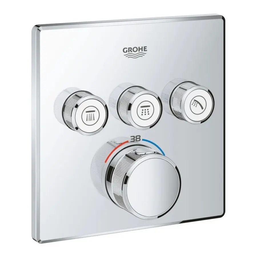 Зовнішня частина термостатичного змішувача для ванни Grohe Grohtherm SmartControl 29126000 для трьох споживачів
