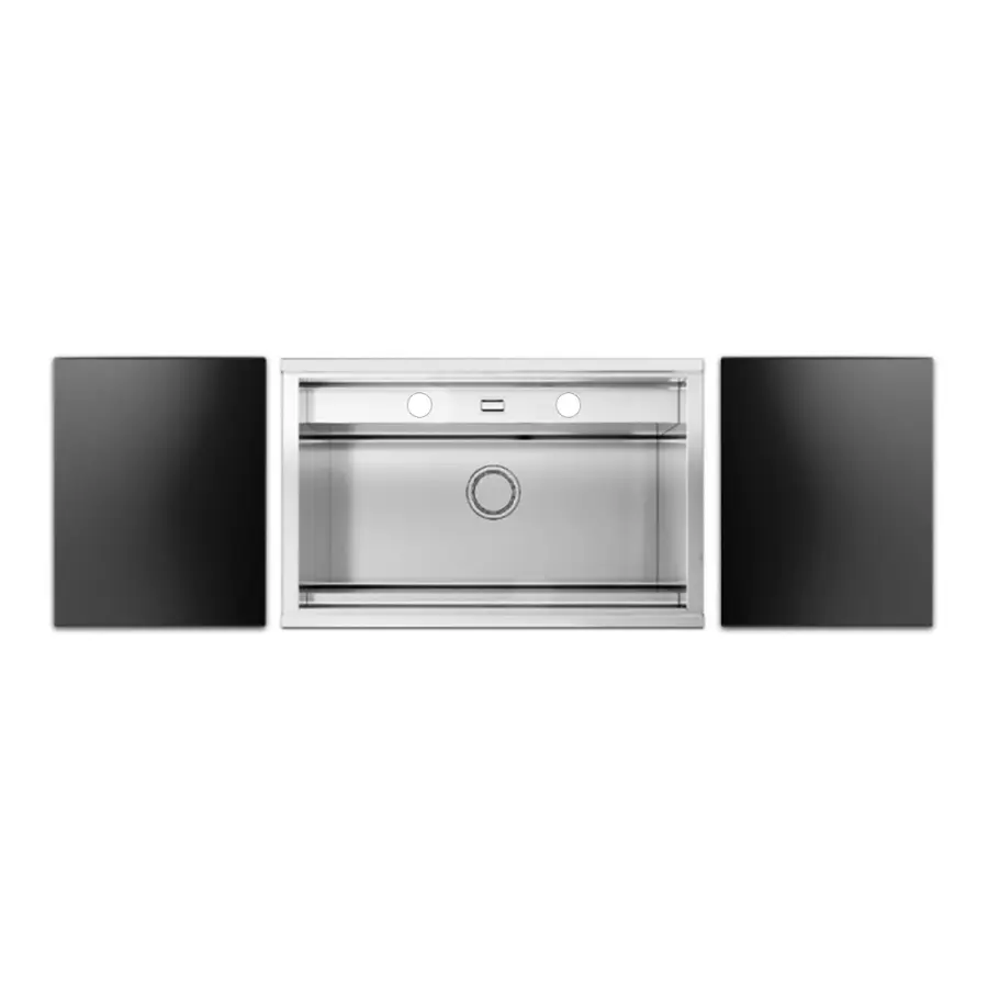 Мийка кухонна Apell Regola Satin RE791IKITB + змішувач Telescopic APF1260CR