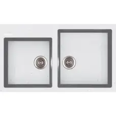 Кухонна гранітна мийка Apell Pietra Plus PTPL862GW Total white