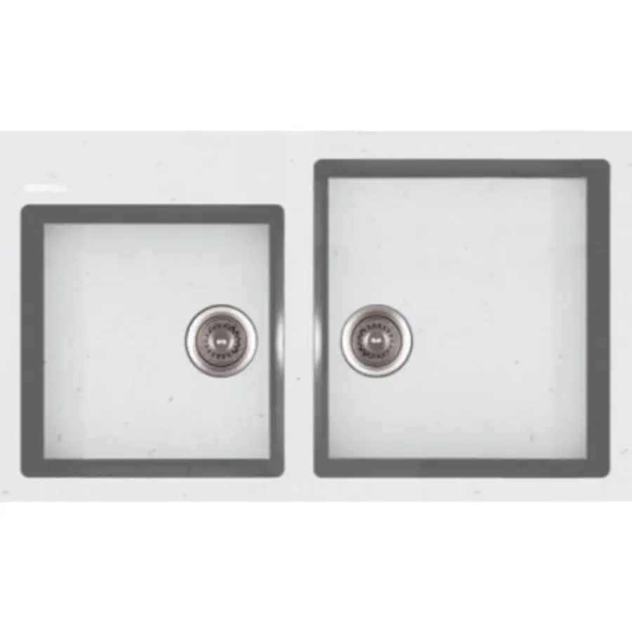 Кухонна гранітна мийка Apell Pietra Plus PTPL862GW Total white