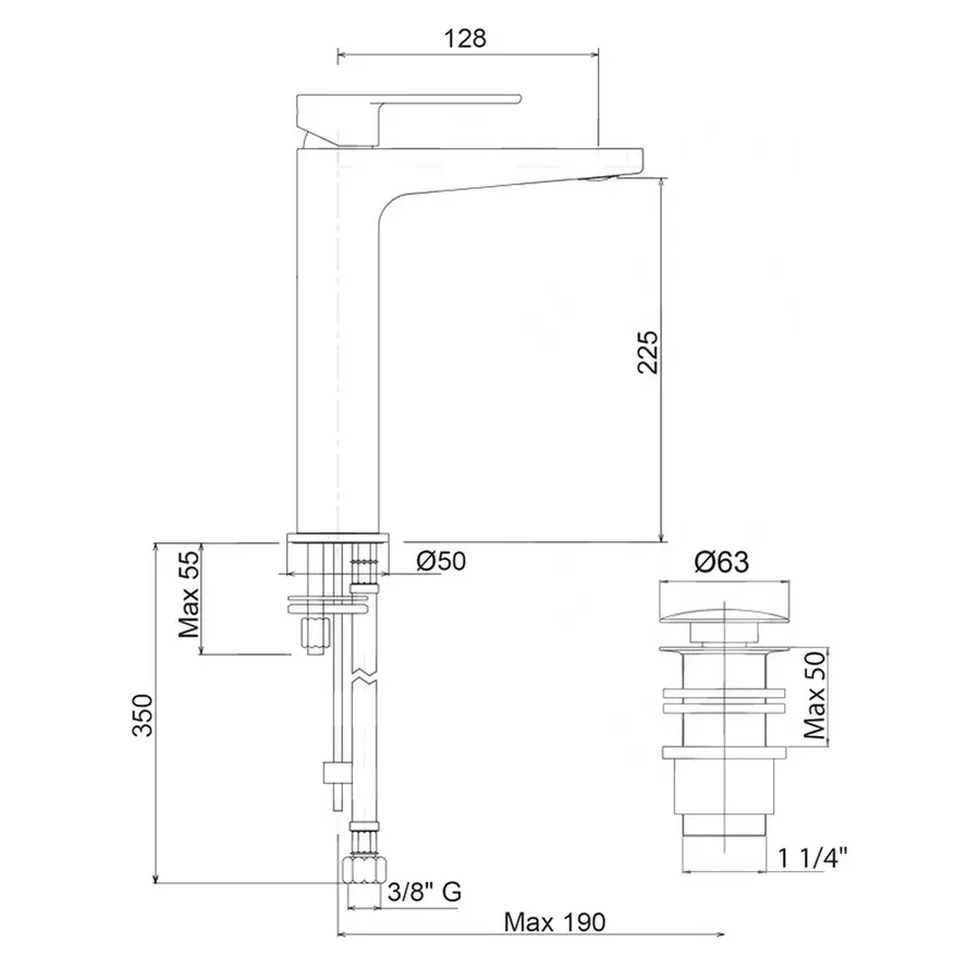 Смеситель для раковины Bianchi Freedom LVBFRE201346UACRM
