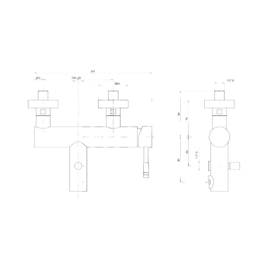 Змішувач для ванни Bianchi Mody VSCMDY200400CRM