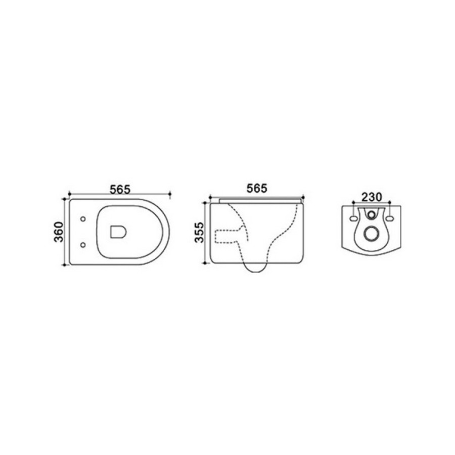 Унитаз подвесной Q-tap ​​Merlin WHI 2044A с сиденьем soft-close QTMERWHI2044A