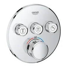 Зовнішня частина термостатичного змішувача для душу Grohe Grohtherm SmartControl 29121000 для трьох споживачів Зовнішня частина термостатичного змішувача для душу Grohe Grohtherm SmartControl 29121000 для трьох споживачів