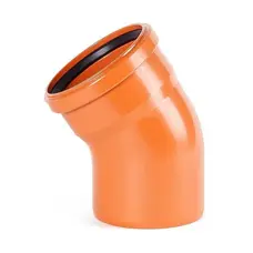 Коліно ПВХ каналізаційне 200, 15°