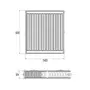 Радіатор сталевий Aquatronic 22-К 600x2400 бічне підмикання