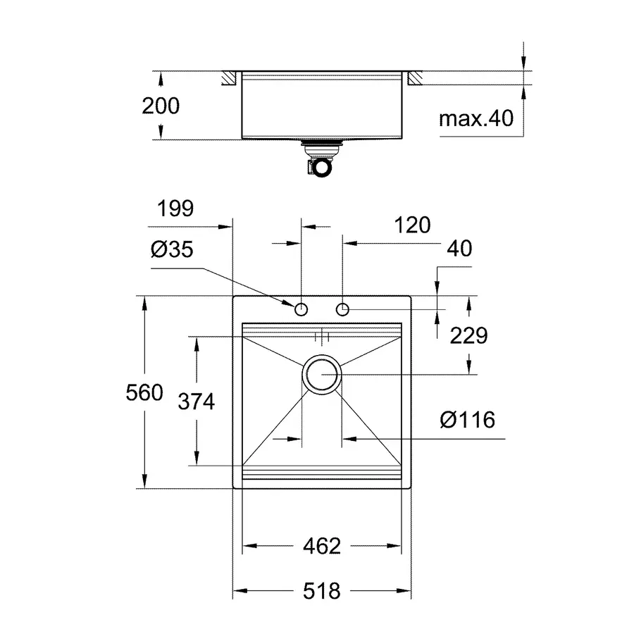 Кухонна мийка Grohe Sink K800 31583SD0