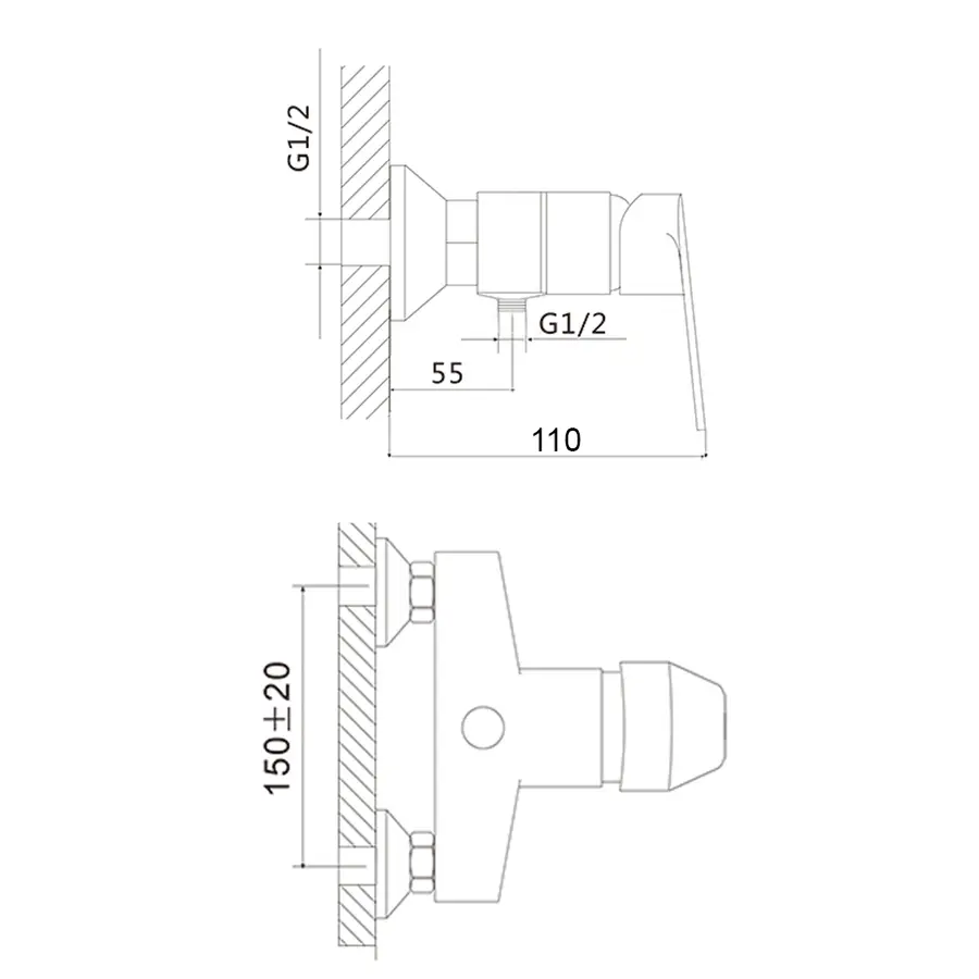Змішувач для душу Brinex 41C 010