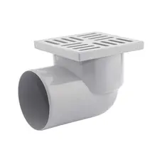 Трап Krono Plast TA1110 горизонтальний з пластиковою решіткою 150х150