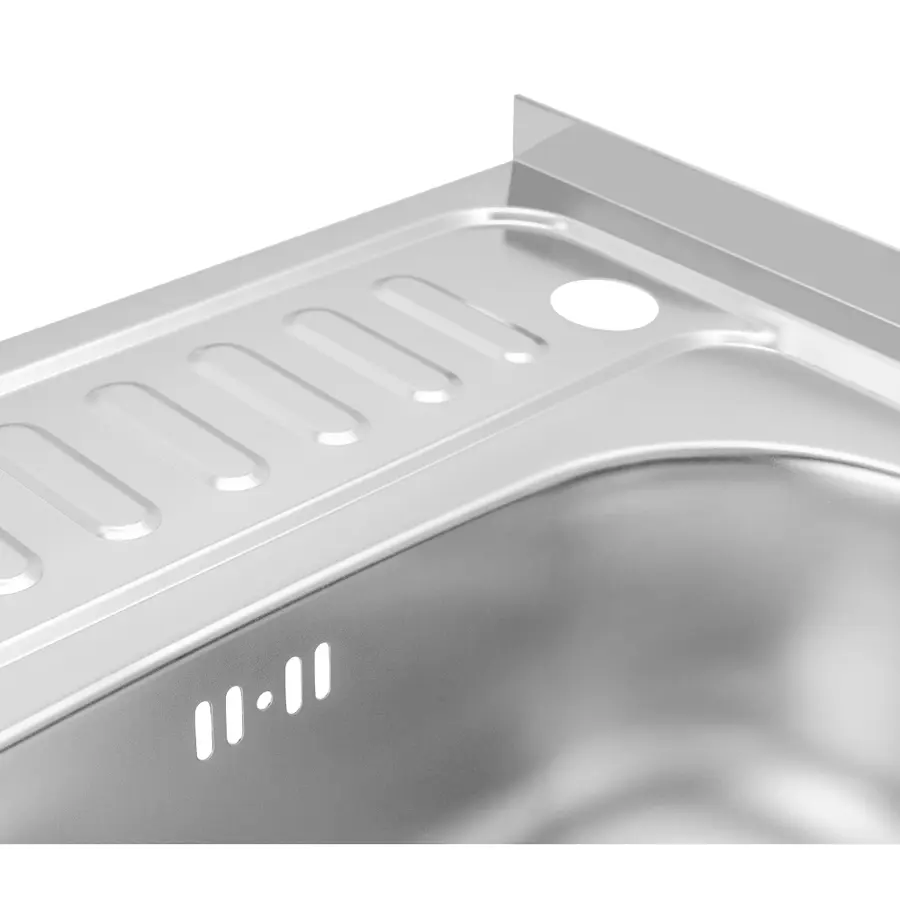 Кухонная мойка Lidz 6050-L 0,6 мм Satin (LIDZ6050L06SAT)