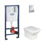 Набір унітаз Azzurra Prua PRU100B1SOSK з сидінням Azzurra Prua PRU1800F + інсталяція Grohe Rapid SL 38772001