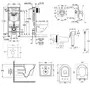 Комплект інсталяція Grohe Rapid SL 38772001 + унітаз з сидінням Qtap Jay QT07335176W + набір для гігієнічного душу зі змішувачем Grohe BauLoop 111042